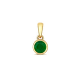 9ct Yellow Gold 0.25ct Emerald Pendant