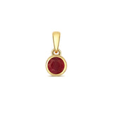 9ct Yellow Gold 0.34ct Ruby Pendant