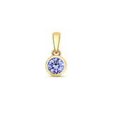 9ct Yellow Gold 0.25ct Tanzanite Pendant