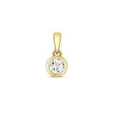 9ct Yellow Gold 0.31ct White Topaz Pendant
