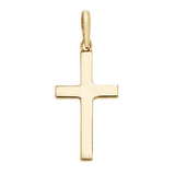 9ct Yellow Gold Plain Solid Cross Pendant