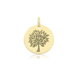 9ct Yellow Gold Round Tree of Life Pendant