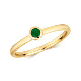 9ct Yellow Gold 0.11ct Emerald Ring