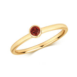9ct Yellow Gold 0.14ct Garnet Ring