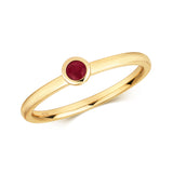 9ct Yellow Gold 0.16ct Ruby Ring