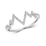 9ct Gold 0.09ct Diamond Heartbeat Ring