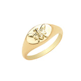 9ct Yellow Gold Bee Signet Ring